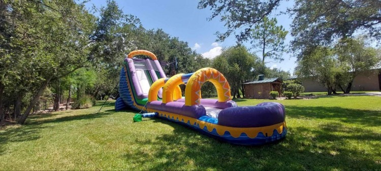 24' sunshine plunge slide With 30' slip n slide